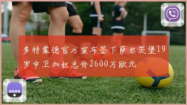 多特蒙德官方宣布签下萨尔茨堡19岁中卫加杜总价2600万欧元